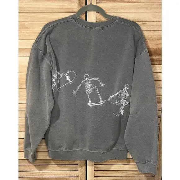 Project Social T x Urban Outfitters Skateboarding Skeletons Crewneck sz. SM/MED - Picture 2 of 6